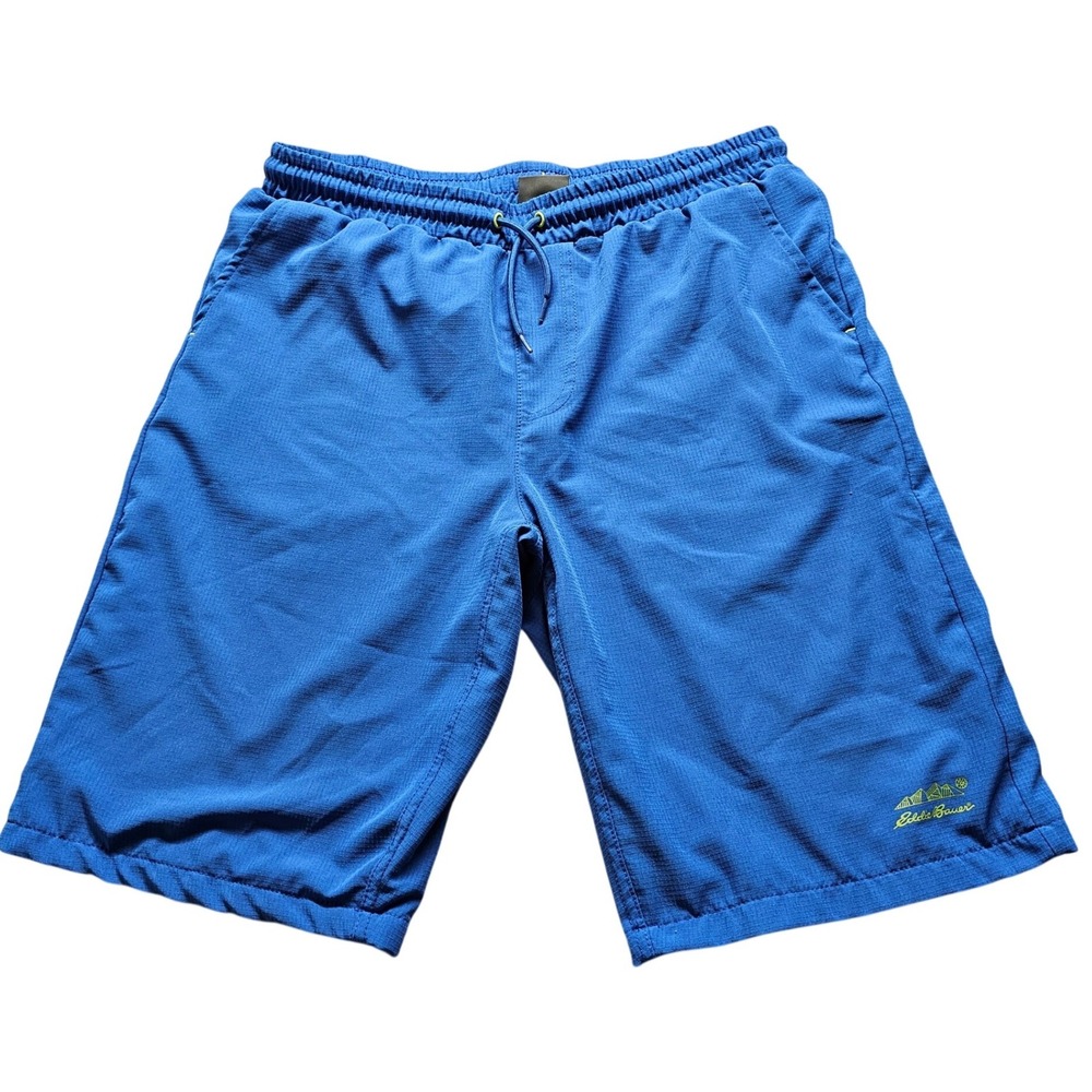 Eddie Bauer Kids Hiking Shorts XL 18/20 Blue Ripstop Athletic Outdoor Boys